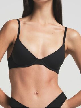 SKIMS Fits Everybody Plunge Bra | Onyx Black | 40C | Barely Worn